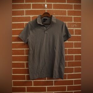 H&M Slim Fit Polo Shirt Men’s Small S Gray Taupe Short Sleeve